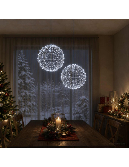 Luce a punta di Natale 2 pz 600 LED Bianco freddo Ø 30 x 32 cm