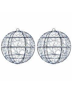 Luce a punta di Natale 2 pz 600 LED Bianco freddo Ø 30 x 32 cm 2