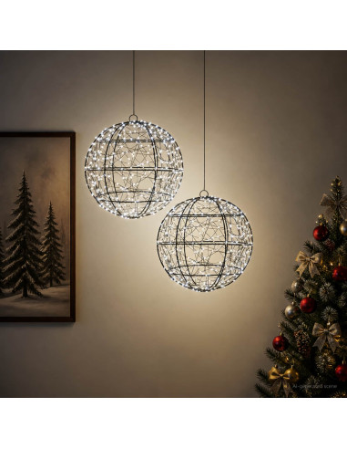 Luce a punta di Natale 2 pz 600 LED Bianco freddo Ø 30 x 32 cm