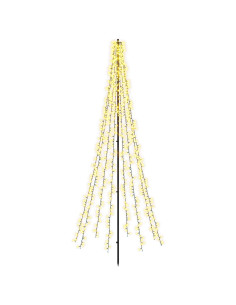Albero di Natale LED 235 cm 1000 LED Bianco caldo Acciaio Nero 2