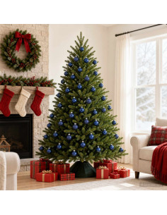 Set di Palline di Natale 30 pz Blu 6 cm Polistirolo