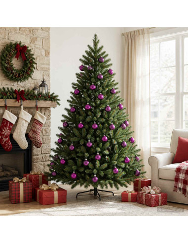 Set di Palline di Natale 30 pz Lillà 6 cm Polistirolo