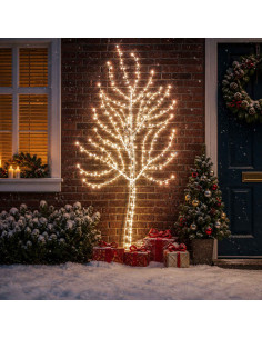Albero di Natale da parete a LED 180 cm 200 LED Bianco freddo