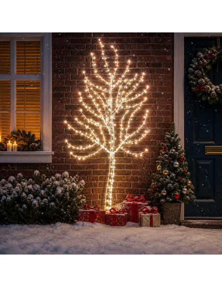 Albero di Natale da parete a LED 180 cm 200 LED Bianco freddo