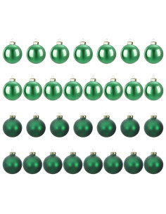 Set di Palline di Natale 30 pz Verde 6 cm Polistirolo 2