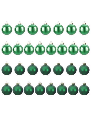 Set di Palline di Natale 30 pz Verde 6 cm Polistirolo