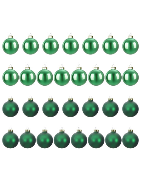 Set di Palline di Natale 30 pz Verde 6 cm Polistirolo