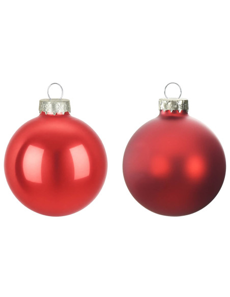 Set di Palline di Natale 30 pz Rosso 6 cm Polistirolo