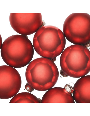 Set di Palline di Natale 30 pz Rosso 6 cm Polistirolo