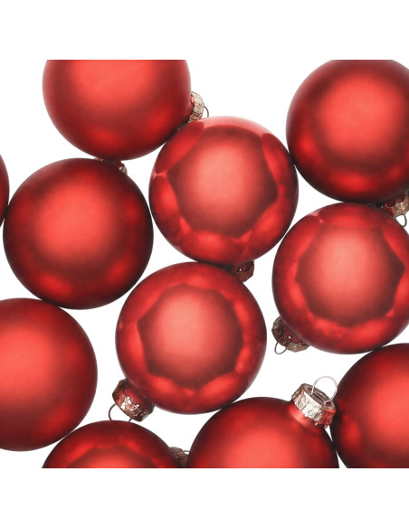 Set di Palline di Natale 30 pz Rosso 6 cm Polistirolo