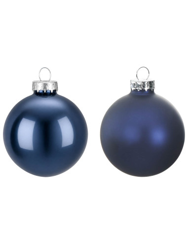 Set di Palline di Natale 30 pz Blu 6 cm Polistirolo
