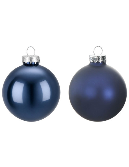 Set di Palline di Natale 30 pz Blu 6 cm Polistirolo