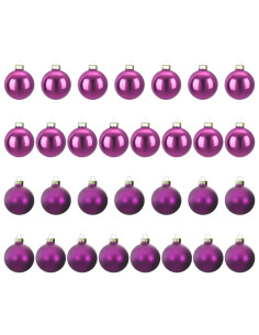 Set di Palline di Natale 30 pz Lillà 6 cm Polistirolo 2