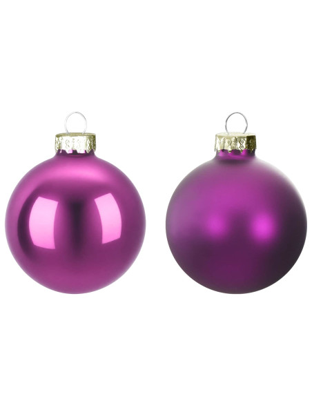 Set di Palline di Natale 30 pz Lillà 6 cm Polistirolo