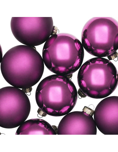 Set di Palline di Natale 30 pz Lillà 6 cm Polistirolo