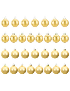 Set di Palline di Natale 30 pz Oro 6 cm Polistirolo 2