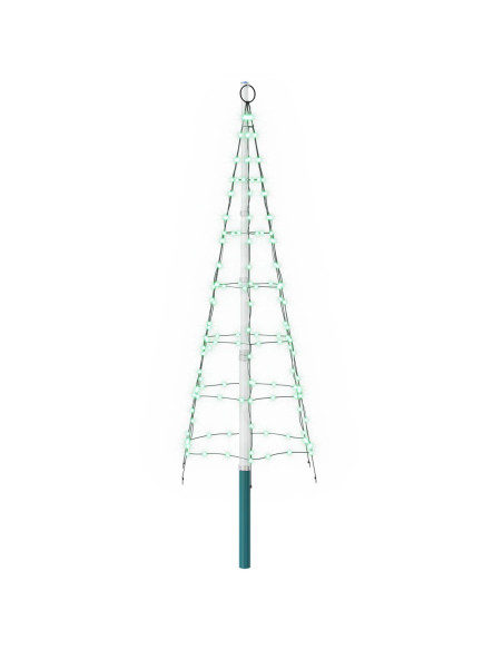Luci per albero di Natale con picchetti e asta per bandiera