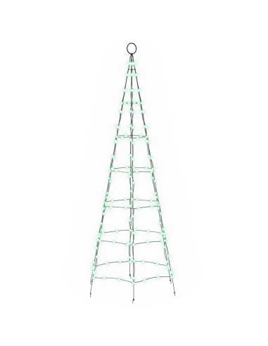 Luci per albero di Natale con picchetti e asta per bandiera