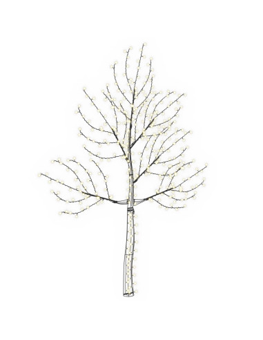 Albero di Natale da parete a LED 210 cm 312 LED Bianco caldo