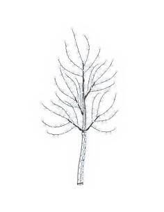 Albero di Natale da parete a LED 180 cm 200 LED Bianco freddo 2