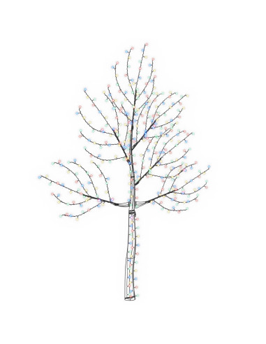 Albero di Natale da parete a LED 210 cm 312 LED Multicolore