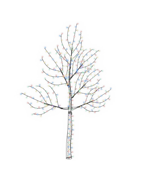 Albero di Natale da parete a LED 210 cm 312 LED Multicolore