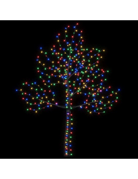 Albero di Natale da parete a LED 210 cm 312 LED Multicolore