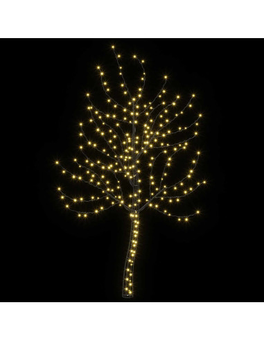 Albero di Natale da parete a LED 150 cm 140 LED Bianco caldo