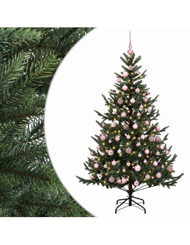 Albero di Natale artificiale con palline 240 cm 300 LED
