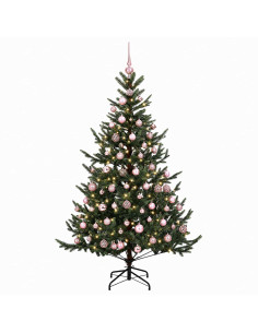 Albero di Natale artificiale con palline 240 cm 300 LED 2