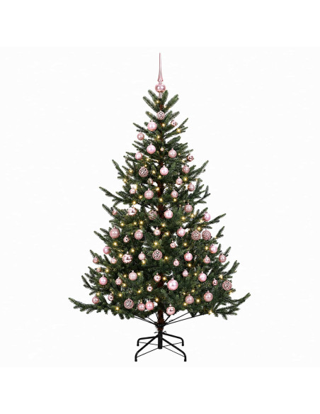 Albero di Natale artificiale con palline 240 cm 300 LED