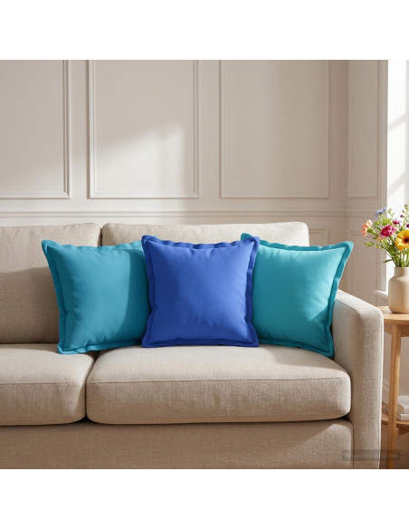 Cuscino con cuscino HOUTEN 12 pz Blu Reale Poliestere
