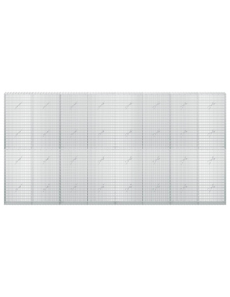 Gabione con filo da 3,5 mm e rete da 5x2,5 cm 400x20x200 cm