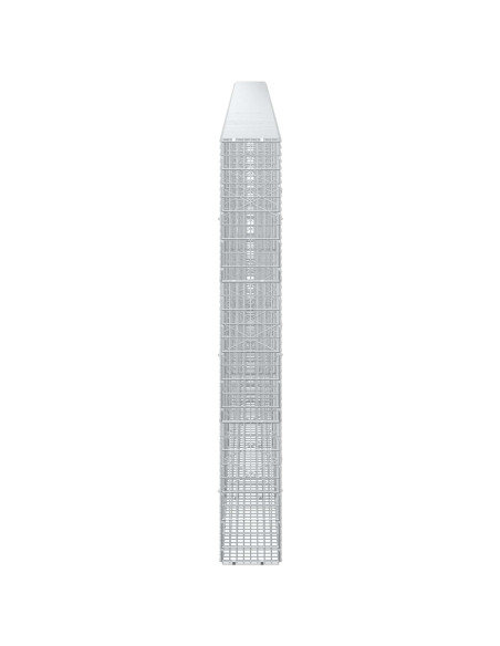 Gabione con filo da 3,5 mm e rete da 5x2,5 cm 700x20x150 cm