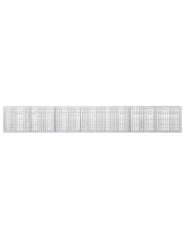 Gabione con filo da 3,5 mm e rete da 5x2,5 cm 700x20x100 cm