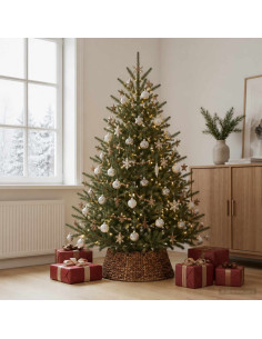 Collare per Albero di Natale Rotondo Marrone Ø 75 x 25 cm