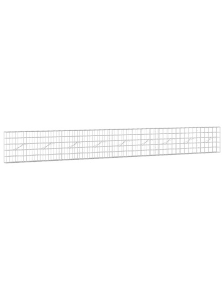 Gabione con filo da 5 mm e rete 10x10 cm 450x10x50 cm