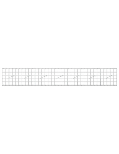 Gabione con filo da 5 mm e rete 10x10 cm 350x10x50 cm