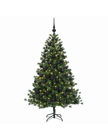 Albero di Natale artificiale con palline 210 cm 300 LED