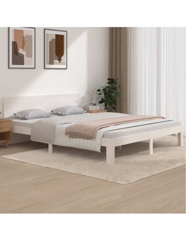 Giroletto Bianco in Legno Massello di Pino 160x200 cm