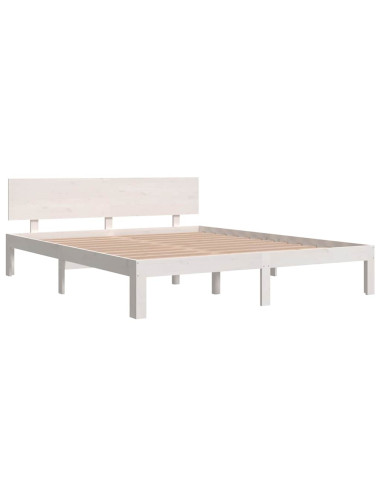 Giroletto Bianco in Legno Massello di Pino 160x200 cm