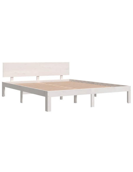 Giroletto Bianco in Legno Massello di Pino 160x200 cm