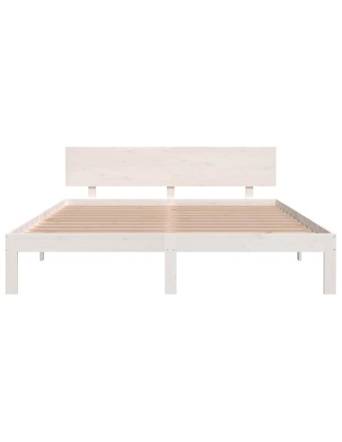 Giroletto Bianco in Legno Massello di Pino 160x200 cm