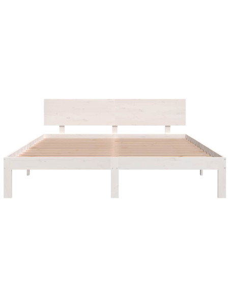 Giroletto Bianco in Legno Massello di Pino 160x200 cm