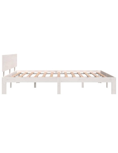Giroletto Bianco in Legno Massello di Pino 160x200 cm