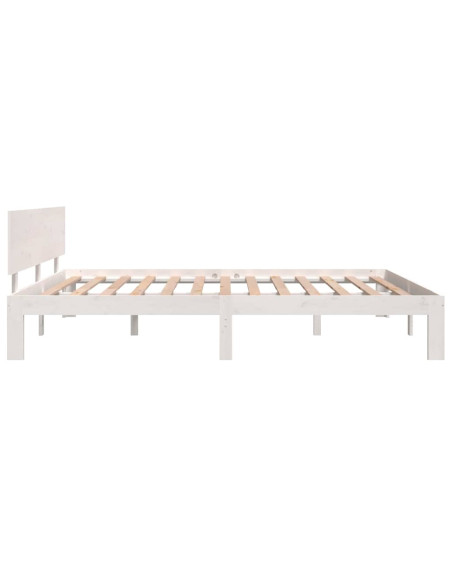 Giroletto Bianco in Legno Massello di Pino 160x200 cm