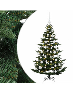 Albero di Natale artificiale con palline 150 cm 150 LED 2