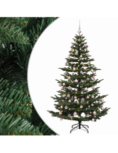 Albero di Natale artificiale con palline 180 cm 300 LED 2