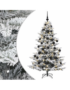Albero di Natale artificiale con palline 150 cm 150 LED 2