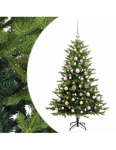 Albero di Natale Artificiale con Palline 120 cm 150 LED